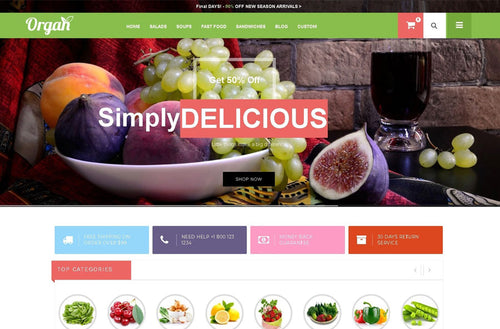 Green and Organic Shopify Theme